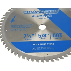 Wet & Dry Cut Saw Blade: 7-1/4" Dia, 5/8" Arbor Hole, 0.0787" Kerf Width, 60 Teeth