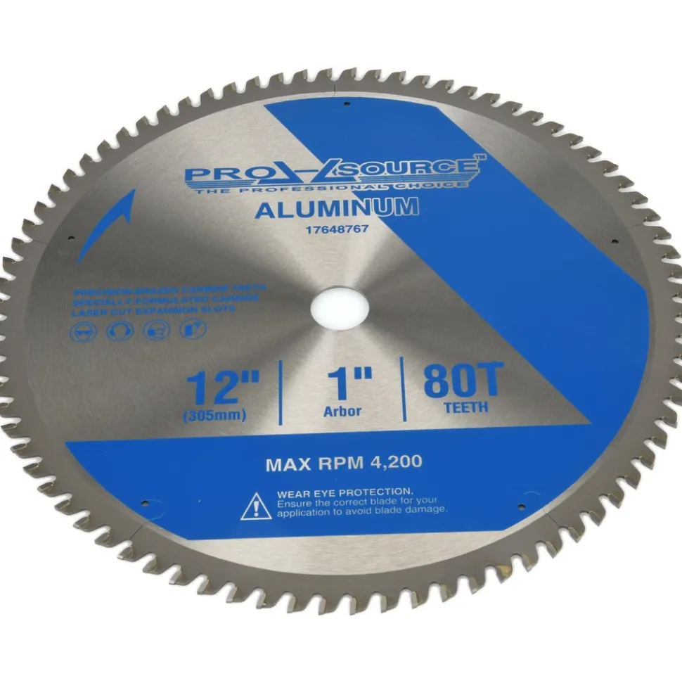 Wet & Dry Cut Saw Blade: 12" Dia, 1" Arbor Hole, 0.0945" Kerf Width, 80 Teeth