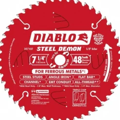 Wet & Dry Cut Saw Blade: 7-1/4" Dia, 5/8" Arbor Hole, 0.102" Kerf Width, 48 Teeth