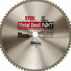 Wet & Dry Cut Saw Blade: 14" Dia, 1" Arbor Hole, 0.095" Kerf Width, 66 Teeth