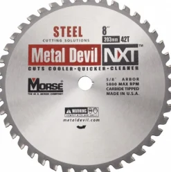 Wet & Dry Cut Saw Blade: 8" Dia, 5/8" Arbor Hole, 0.079" Kerf Width, 42 Teeth