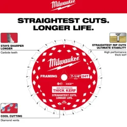 Wet & Dry-Cut Saw Blades: Blade Diameter (Inch): 7-1/4; Blade Material: Carbide Tipped