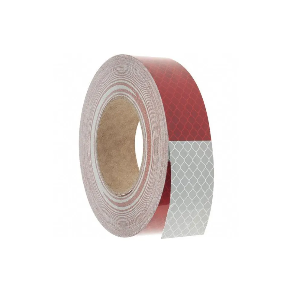 1-1/2" Wide, Red/White Reflective OSHA Conspicuity Tape