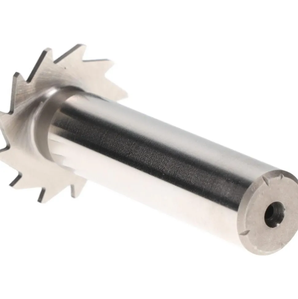 Woodruff Keyseat Cutter: 1" Cut Dia, 3/64" Cut Width, 1/2" Shank Dia, Straight Tooth