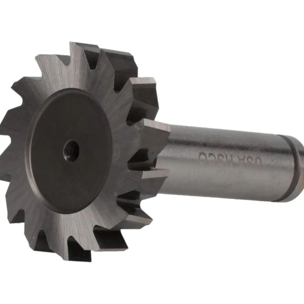 Woodruff Keyseat Cutter: 1-1/2" Cut Dia, 1/4" Cut Width, 1/2" Shank Dia, Staggered Tooth