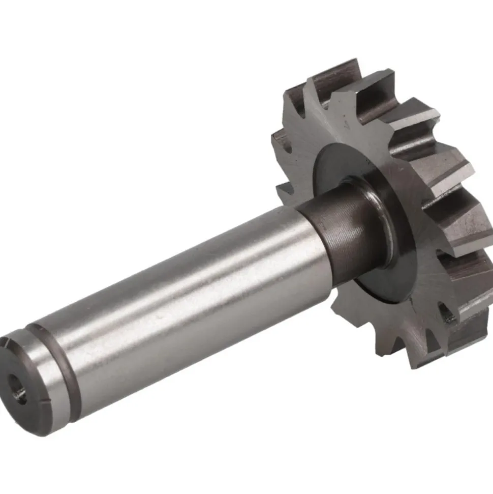 Woodruff Keyseat Cutter: 1-1/2" Cut Dia, 1/4" Cut Width, 1/2" Shank Dia, Staggered Tooth