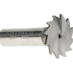 Woodruff Keyseat Cutter: 1-1/8" Cut Dia, 1/16" Cut Width, 1/2" Shank Dia, Straight Tooth