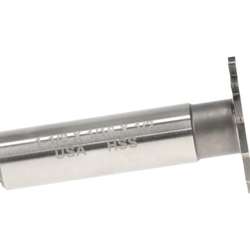 Woodruff Keyseat Cutter: 1-1/8" Cut Dia, 1/16" Cut Width, 1/2" Shank Dia, Straight Tooth