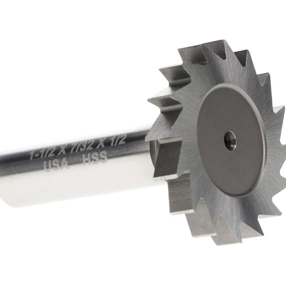 Woodruff Keyseat Cutter: 1-1/2" Cut Dia, 7/32" Cut Width, 1/2" Shank Dia, Straight Tooth