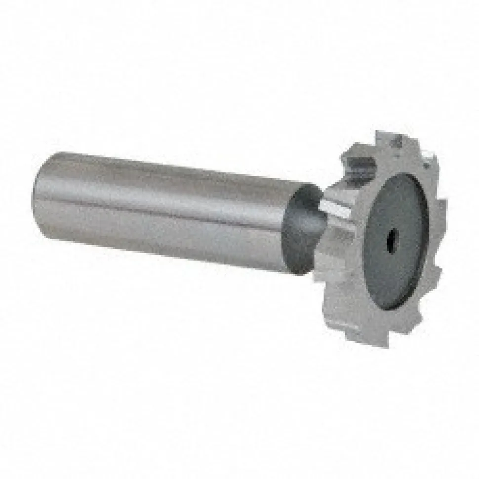 Woodruff Keyseat Cutter: 1-1/8" Cut Dia, 3/16" Cut Width, 1/2" Shank Dia, Staggered Tooth