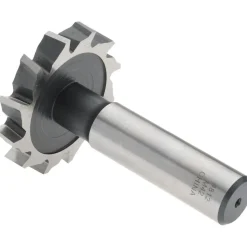 Woodruff Keyseat Cutter: 1-1/2" Cut Dia, 1/4" Cut Width, 1/2" Shank Dia, Staggered Tooth