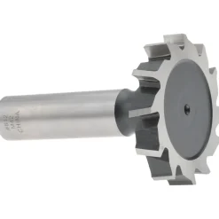 Woodruff Keyseat Cutter: 1-1/2" Cut Dia, 1/4" Cut Width, 1/2" Shank Dia, Staggered Tooth