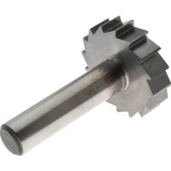 Woodruff Keyseat Cutter: 1-1/2" Cut Dia, 3/8" Cut Width, 1/2" Shank Dia, Straight Tooth
