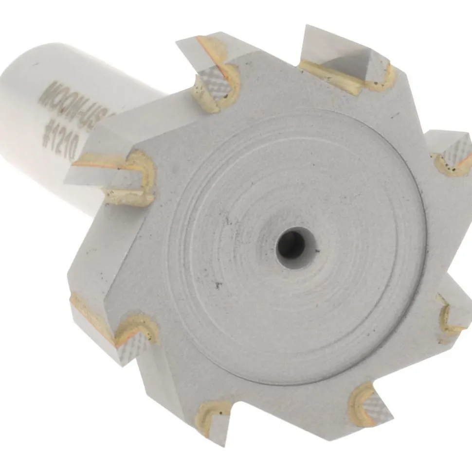 Woodruff Keyseat Cutter: 1-1/4" Cut Dia, 3/8" Cut Width, 1/2" Shank Dia, Staggered Tooth
