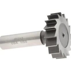 Woodruff Keyseat Cutter: 1-1/2" Cut Dia, 3/8" Cut Width, 1/2" Shank Dia, Straight Tooth