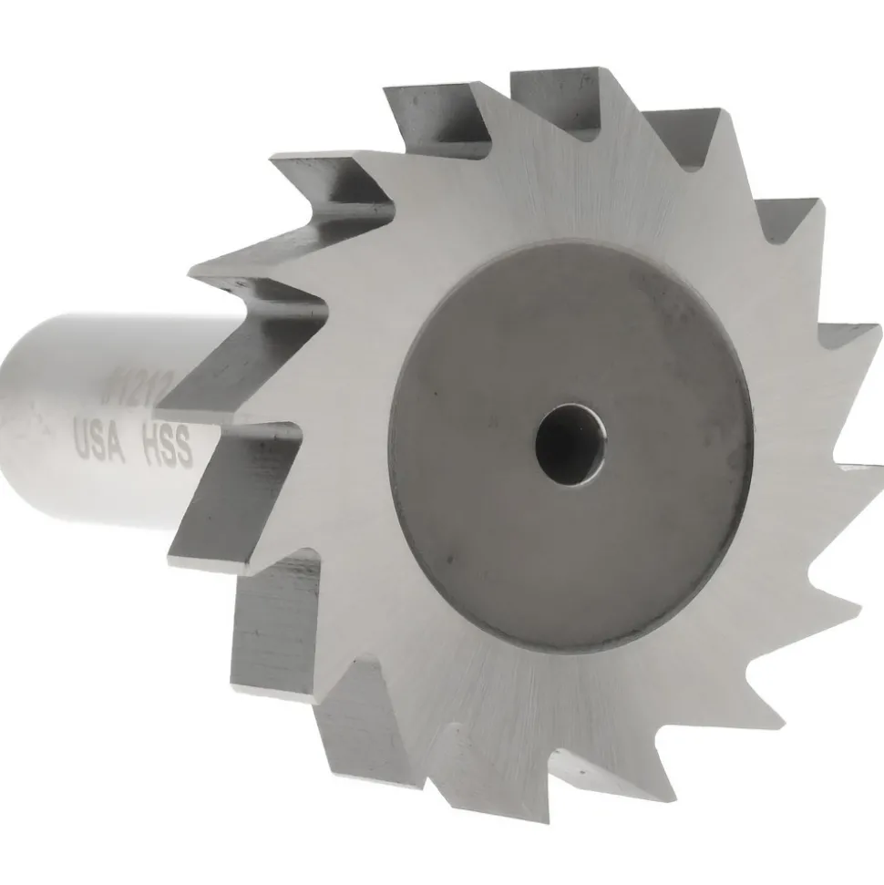 Woodruff Keyseat Cutter: 1-1/2" Cut Dia, 3/8" Cut Width, 1/2" Shank Dia, Straight Tooth