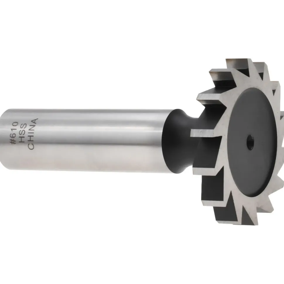 Woodruff Keyseat Cutter: 1-1/4" Cut Dia, 3/16" Cut Width, 1/2" Shank Dia, Straight Tooth