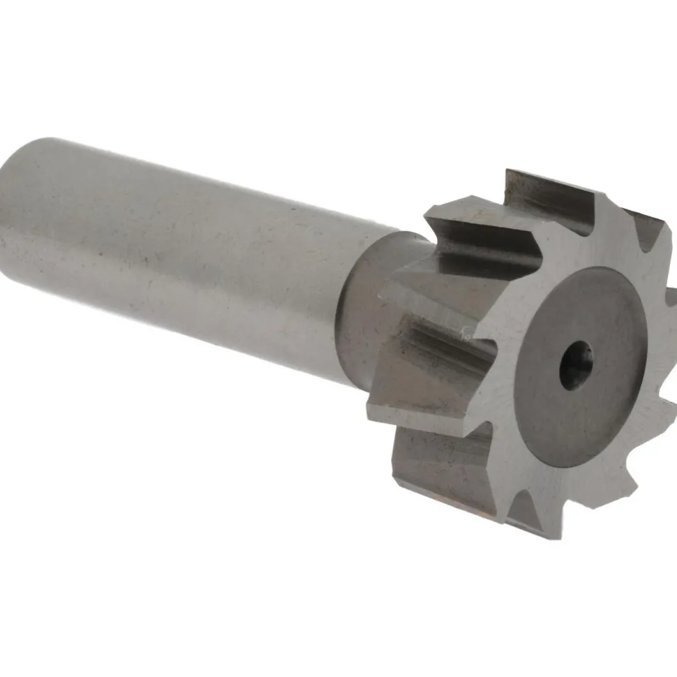 Woodruff Keyseat Cutter: 1" Cut Dia, 3/8" Cut Width, 1/2" Shank Dia, Staggered Tooth