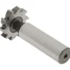 Woodruff Keyseat Cutter: 1" Cut Dia, 3/16" Cut Width, 1/2" Shank Dia, Staggered Tooth