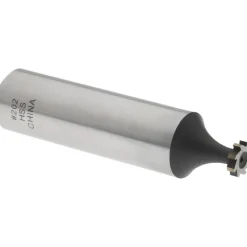 Woodruff Keyseat Cutter: 1/4" Cut Dia, 1/16" Cut Width, 1/2" Shank Dia, Straight Tooth
