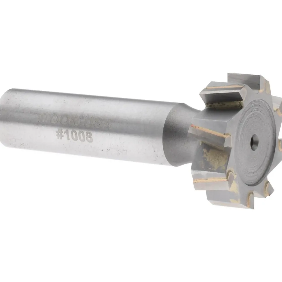 Woodruff Keyseat Cutter: 1" Cut Dia, 5/16" Cut Width, 1/2" Shank Dia, Staggered Tooth