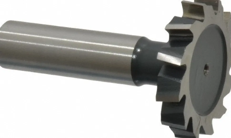 Woodruff Keyseat Cutter: 1-3/8" Cut Dia, 1/4" Cut Width, 1/2" Shank Dia, Staggered Tooth
