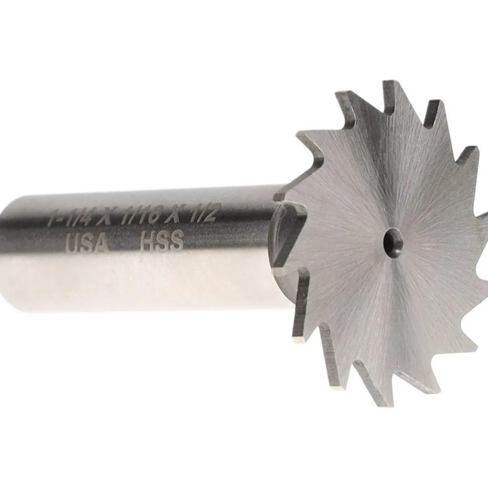 Woodruff Keyseat Cutter: 1-1/4" Cut Dia, 1/16" Cut Width, 1/2" Shank Dia, Straight Tooth
