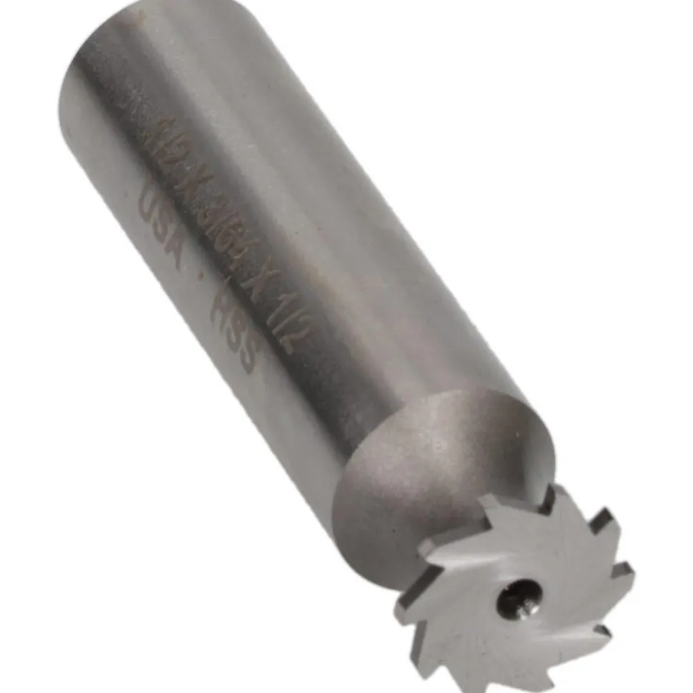 Woodruff Keyseat Cutter: 1/2" Cut Dia, 3/64" Cut Width, 1/2" Shank Dia, Straight Tooth