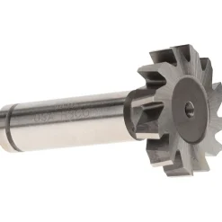 Woodruff Keyseat Cutter: 1-1/4" Cut Dia, 1/4" Cut Width, 1/2" Shank Dia, Staggered Tooth