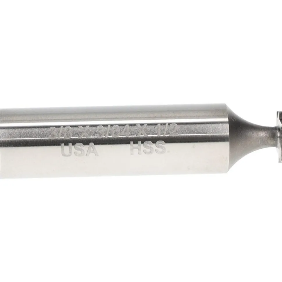 Woodruff Keyseat Cutter: 3/8" Cut Dia, 3/64" Cut Width, 1/2" Shank Dia, Straight Tooth