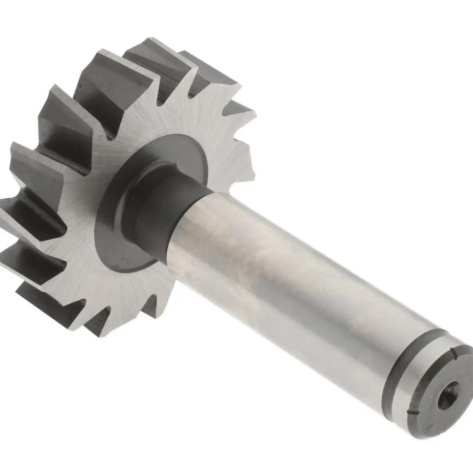 Woodruff Keyseat Cutter: 1-1/2" Cut Dia, 3/8" Cut Width, 1/2" Shank Dia, Staggered Tooth