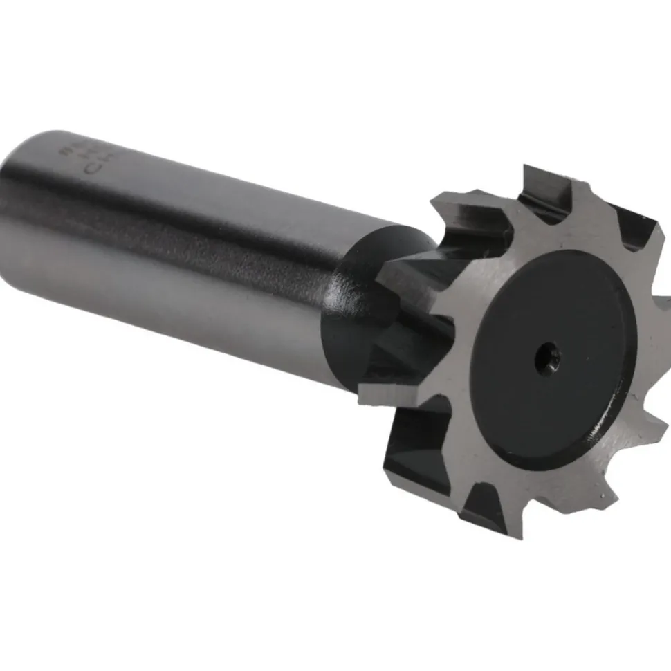 Woodruff Keyseat Cutter: 1" Cut Dia, 1/4" Cut Width, 1/2" Shank Dia, Staggered Tooth