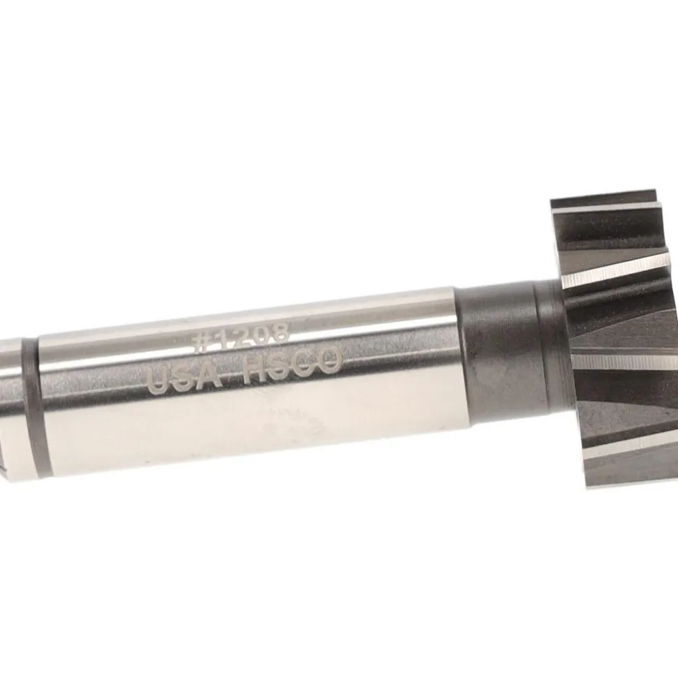 Woodruff Keyseat Cutter: 1" Cut Dia, 3/8" Cut Width, 1/2" Shank Dia, Staggered Tooth