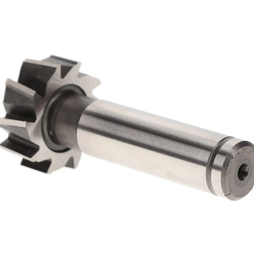 Woodruff Keyseat Cutter: 1" Cut Dia, 3/8" Cut Width, 1/2" Shank Dia, Staggered Tooth