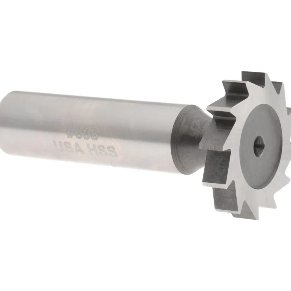 Woodruff Keyseat Cutter: 1" Cut Dia, 3/16" Cut Width, 1/2" Shank Dia, Straight Tooth