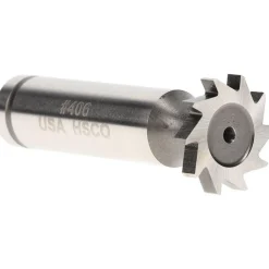 Woodruff Keyseat Cutter: 3/4" Cut Dia, 1/8" Cut Width, 1/2" Shank Dia, Straight Tooth