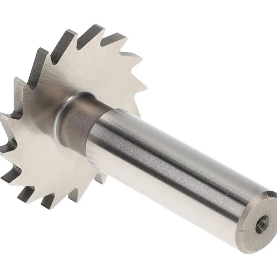 Woodruff Keyseat Cutter: 1-1/2" Cut Dia, 7/64" Cut Width, 1/2" Shank Dia, Straight Tooth