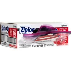 Ziploc Storage Bags, Gallon, 250/box